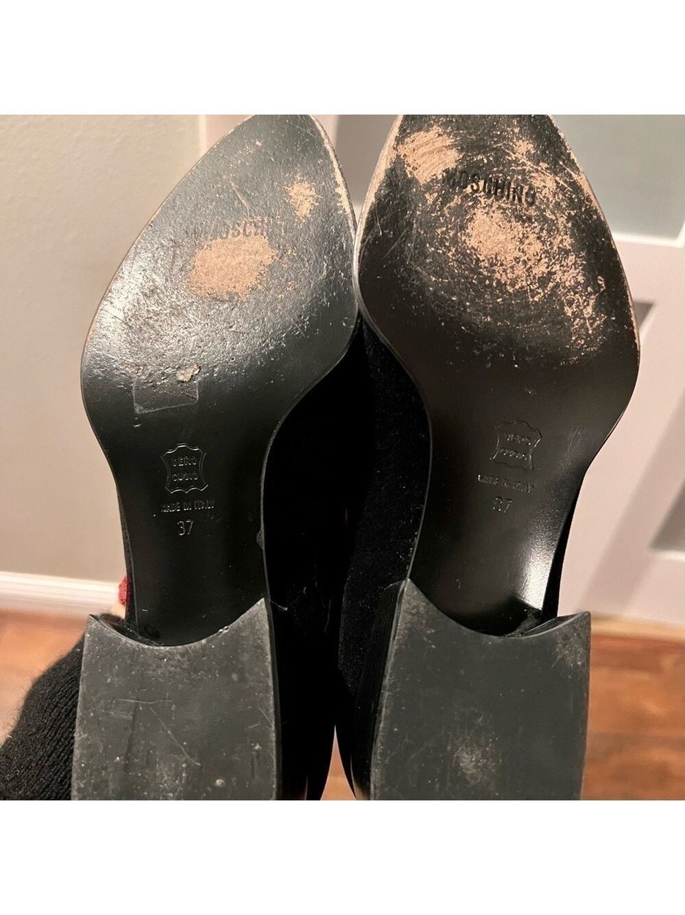 Moschino black suede loafers. Made in Italy Size 37 - Picture 8 of 9